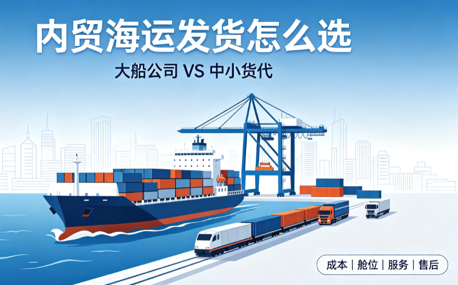 内贸海运发货选大船公司还是中小货代？成本、舱位、售后全维度对比