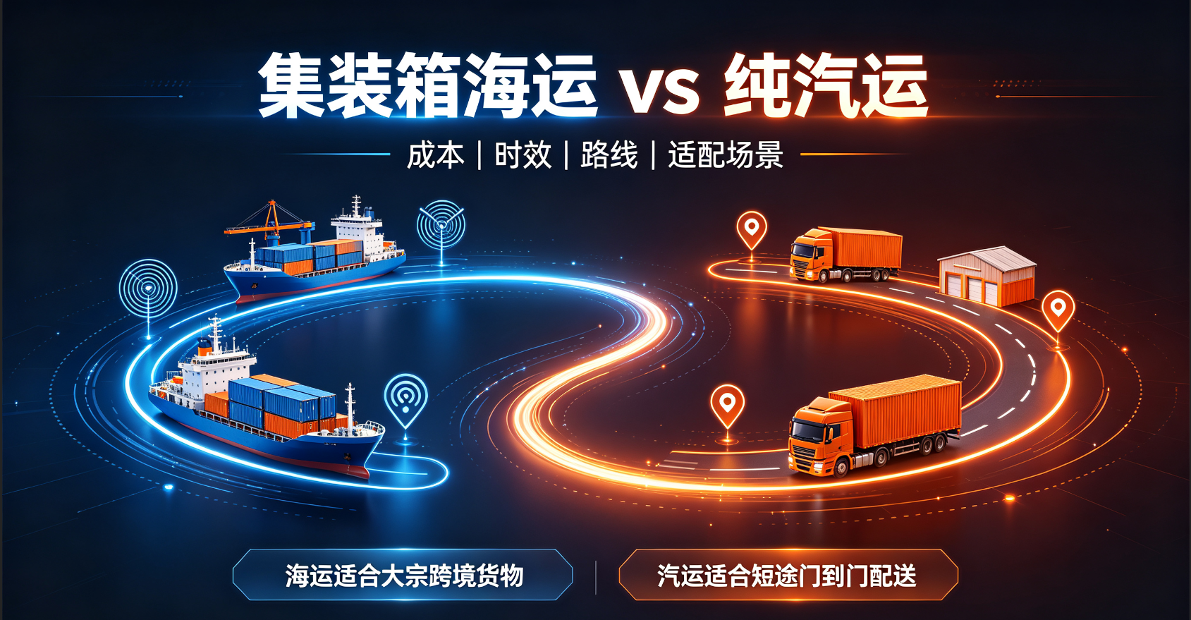 4b58ed95fefc71ca92feebe89b46ead06a549720d85c7 集装箱海运 vs 纯汽运